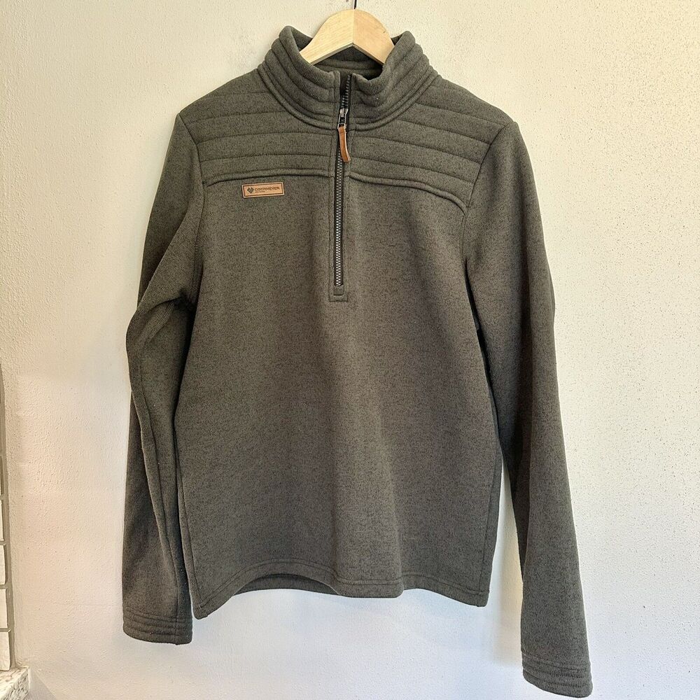 Obermeyer Jace Fleece Pullover‎ Sweater Olive Size Small 1/4 Zip